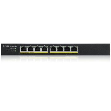 Zyxel GS1915-8EP Managed L2 Gigabit Ethernet (10/100/1000) Power over Ethernet (PoE) Zwart (GS1915-8EP-EU0101F) thumbnail