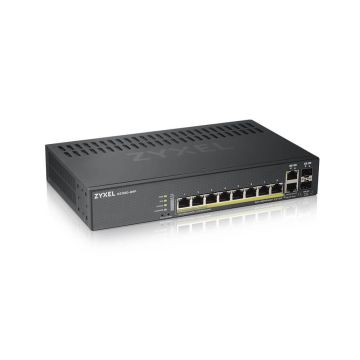 Zyxel GS1920-8HPV2 Managed Gigabit Ethernet (10/100/1000) Power over Ethernet (PoE) Zwart (GS1920-8HPV2-EU0101F) thumbnail