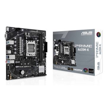 ASUS PRIME A620M-K AMD A620 Socket AM5 micro ATX (90MB1F40-M0EAY0) thumbnail