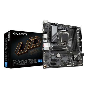 GIGABYTE B760M DS3H moederbord Intel B760 Express LGA 1700 micro ATX (B760M DS3H) thumbnail