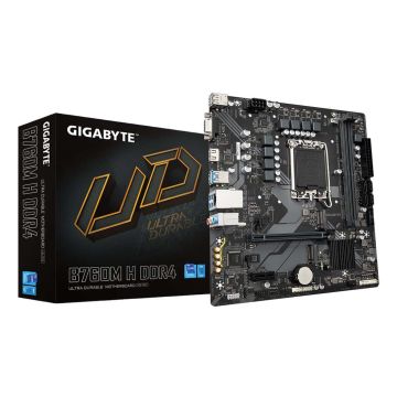GIGABYTE B760M H DDR4 moederbord Intel B760 Express LGA 1700 micro ATX (B760M H DDR4) thumbnail