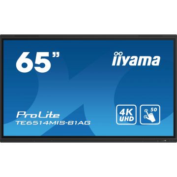 iiyama TE6514MIS-B1AG beeldkrant Interactief flatscreen 165,1 cm (65") LCD Wifi 435 cd/m² 4K Ultra HD Zwart Touchscreen Type processor Android 24/7