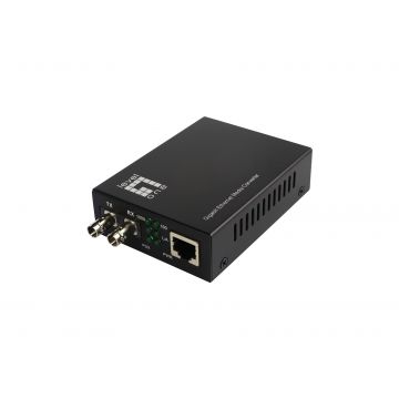 LevelOne GVT-2003 netwerk media converter 1000 Mbit/s 1310 nm Single-mode Zwart