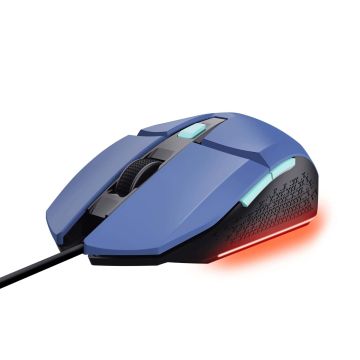 Trust GXT 109B Felox Gaming Muis – Gaming muis – PC gaming muis – Bedrade gaming muis – Instelbare DPI tot 6400 – Blauw (25067) thumbnail