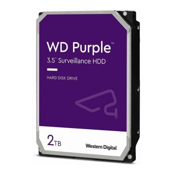 Western Digital WD23PURZ WD Purple, 2 TB, 3.5, 4K 24x7, SATA3, 5400 RPM, 256 MB, 175 MB/s (WD23PURZ) thumbnail