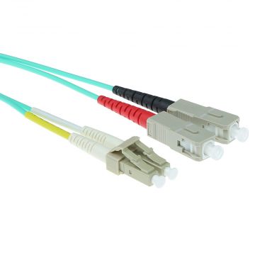ACT RL8617 Glasvezel kabel 17 m 2x LC 2x SC OM3 Aqua-kleur