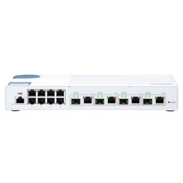 QNAP QSW-M408-4C netwerk-switch Managed L2 Gigabit Ethernet (10/100/1000) Wit (QSW-M408-4C) thumbnail