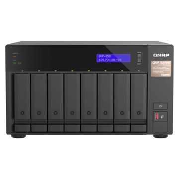 QNAP QVP-85B data-opslag-server NAS Tower Intel® Core™ i5 32 GB DDR4 0 TB QVR Pro Zwart (QVP-85B) thumbnail