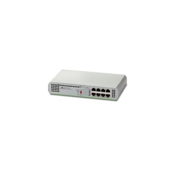 Allied Telesis AT-GS910/8-50 Unmanaged Gigabit Ethernet (10/100/1000) Grijs (AT-GS910/8-50) thumbnail