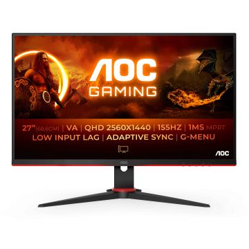 AOC G2 Q27G2E/BK computer monitor 68,6 cm (27") 2560 x 1440 Pixels Quad HD Zwart, Rood
