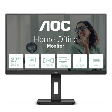 AOC Q27P3CV computer monitor 68,6 cm (27") 2560 x 1440 Pixels Quad HD LED Zwart (Q27P3CV) thumbnail