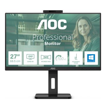 AOC Q27P3CW computer monitor 68,6 cm (27") 2560 x 1440 Pixels Quad HD LED Zwart (Q27P3CW) thumbnail