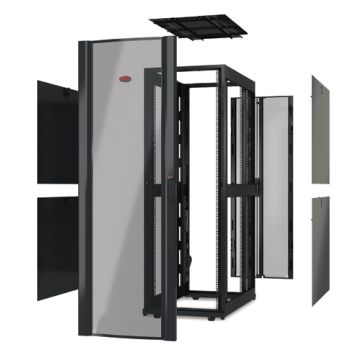 APC NetShelter SX 48U 750mm Wide x 1200mm Deep Enclosure Without Sides Without Doors Black (AR3357X617) thumbnail