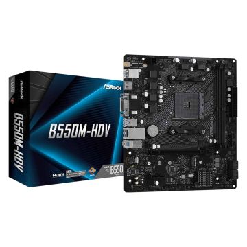 Asrock B550M-HDV AMD B550 Socket AM4 micro ATX (90-MXBDJ0-A0UAYZ) thumbnail