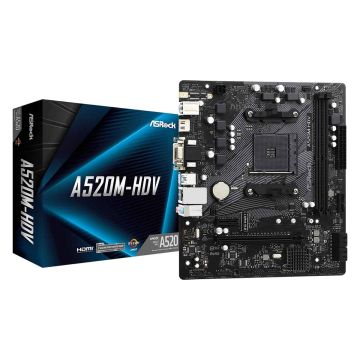 Asrock A520M-HDV Socket AM4 micro ATX (90-MXBE50-A0UAYZ) thumbnail