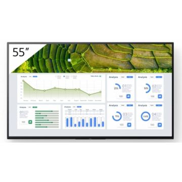 Sony FW-55BZ30L beeldkrant Digitale signage flatscreen 139,7 cm (55") LCD Wifi 440 cd/m² 4K Ultra HD Zwart Android 24/7 (FW-55BZ30L) thumbnail