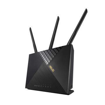 ASUS 4G-AX56 draadloze router Gigabit Ethernet Dual-band (2.4 GHz / 5 GHz) Zwart (4G-AX56) thumbnail