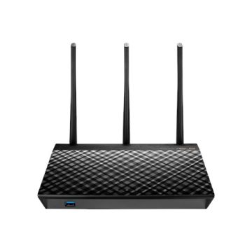ASUS RT-AC1900U draadloze router Gigabit Ethernet Dual-band (2.4 GHz / 5 GHz) Zwart (90IG04K0-BU9000) thumbnail