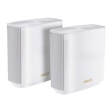 ASUS ZenWiFi XT9 AX7800 2er Set Weiß kombinierbarer Router (Tethering als 4G und 5G Router-Ersatz, Whole-Home Tri-Band AI Mesh W (90IG0740-MO3B40) thumbnail