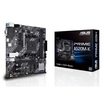 ASUS PRIME A520M-K AMD A520 Socket AM4 micro ATX (90MB1500-M0EAY0) thumbnail