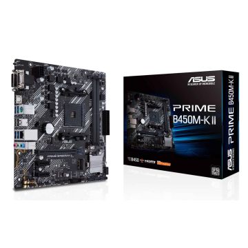 ASUS Prime B450M-K II AMD B450 Socket AM4 micro ATX (90MB1600-M0EAY0) thumbnail