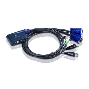 ATEN 2-poorts USB VGA-/audiokabel KVM-switch (0,9m)
