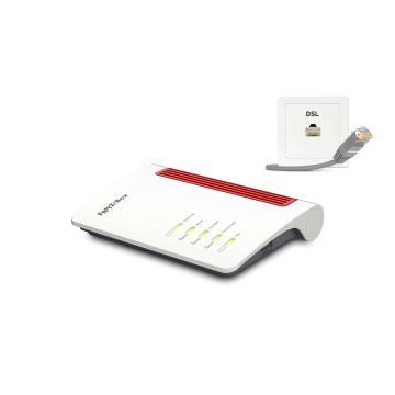 Box FRITZ! 7510 draadloze router Gigabit Ethernet Single-band (2.4 GHz) Wit (20002983) thumbnail
