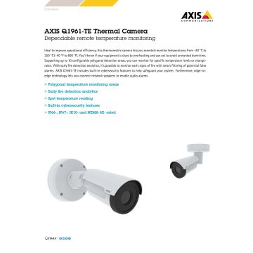 Axis Q1961-TE Thermal Camera 13mm (02176-001) thumbnail