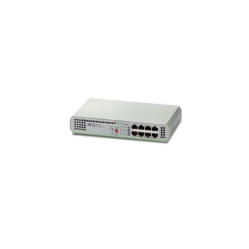 Allied Telesis AT-GS910/8E-50 Unmanaged Gigabit Ethernet (10/100/1000) Grijs (AT-GS910/8E-50) thumbnail