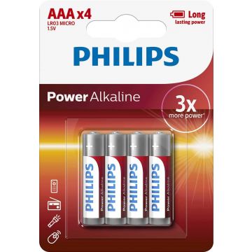Philips Power Alkaline Batterij LR03P4B/10