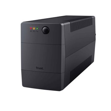 Trust Paxxon 800VA UPS - Noodstroomvoorziening – 2 stopcontacten – 480W capaciteit – Zwart (23503) thumbnail