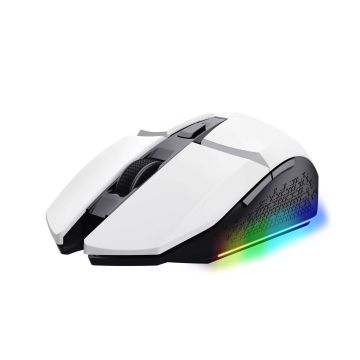 Trust GXT 110W Felox Gaming Muis - Draadloze gamingmuis – 6 programmeerbare knoppen – 4800 DPI – Wit (25069) thumbnail