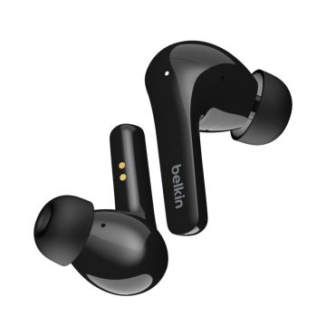 Belkin SOUNDFORM Flow Headset Draadloos In-ear Oproepen/muziek USB Type-C Bluetooth Zwart (AUC006BTBK) thumbnail