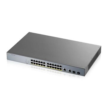 Zyxel GS1350-26HP-EU0101F netwerk-switch Managed L2 Gigabit Ethernet (10/100/1000) Power over Ethernet (PoE) Grijs (GS1350-26HP-EU0101) thumbnail