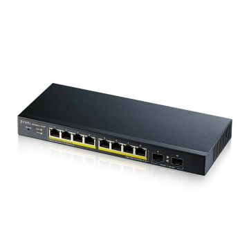 Zyxel GS1900-10HP Managed L2 Gigabit Ethernet (10/100/1000) Power over Ethernet (PoE) Zwart (GS1900-10HPEU0102F) thumbnail