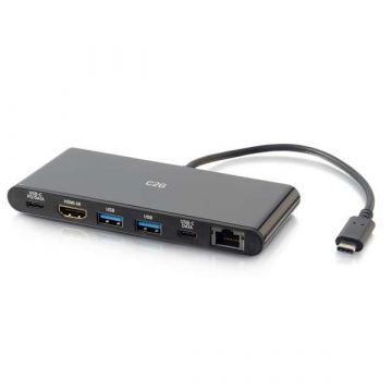 C2G USB-C Dockingstation met 4K HDMI, Ethernet, USB en Stroomlevering