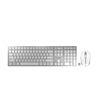 CHERRY DW 9100 SLIM toetsenbord Inclusief muis Universeel RF-draadloos + Bluetooth QWERTY Amerikaans Engels Zilver (JD-9100EU-1) thumbnail