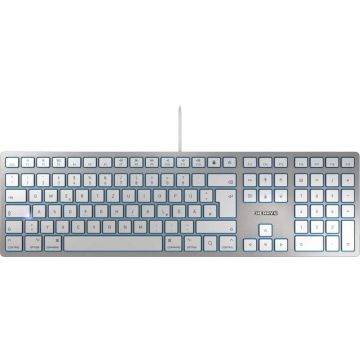 CHERRY KC 6000 SLIM FOR MAC toetsenbord Kantoor USB QWERTY Amerikaans Engels Zilver (JK-1610US-1) thumbnail