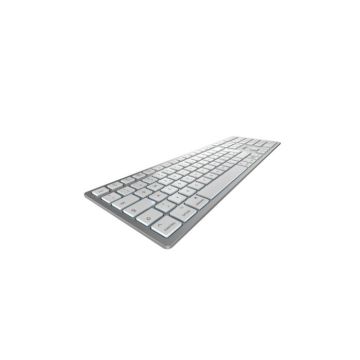 CHERRY KW 9100 SLIM FOR MAC toetsenbord Universeel USB + Bluetooth QWERTY Engels Zilver (JK-9110US-1) thumbnail