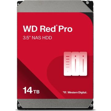 Western Digital WD142KFGX RED Pro HDD, 14TB, 3.5, 7200 RPM, Serial ATA III, 512MB, HDD, CMR (WD142KFGX) thumbnail