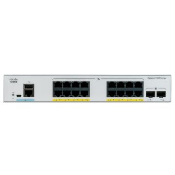 Cisco Catalyst C1000-16FP-2G-L netwerk-switch Managed L2 Gigabit Ethernet (10/100/1000) Power over Ethernet (PoE) Grijs (C1000-16FP-2G-L) thumbnail