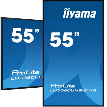 iiyama LH5560UHS-B1AG beeldkrant Digitaal A-kaart 138,7 cm (54.6") LED Wifi 500 cd/m² 4K Ultra HD Zwart Type processor Android 11 24/7 (LH5560UHS-B1AG) thumbnail