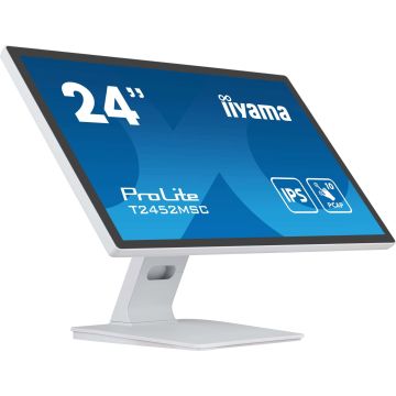 iiyama ProLite T2452MSC-W1 computer monitor 61 cm (24") 1920 x 1080 Pixels Full HD LCD Touchscreen Multi-gebruiker Wit (T2452MSC-W1) thumbnail