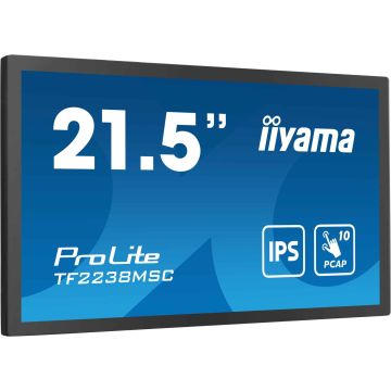 iiyama TF2238MSC-B1 computer monitor 53,3 cm (21") 1920 x 1080 Pixels Full HD LED Touchscreen Zwart (TF2238MSC-B1) thumbnail