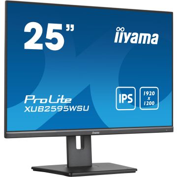 iiyama ProLite XUB2595WSU-B5 computer monitor 63,5 cm (25") 1920 x 1200 Pixels WUXGA LED Zwart (XUB2595WSU-B5) thumbnail