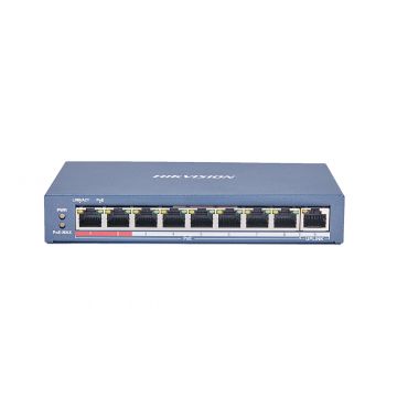 Hikvision DS-3E0109P-E(C) netwerk-switch Unmanaged L2 Fast Ethernet (10/100) Power over Ethernet (PoE) Grijs