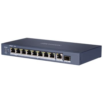 Hikvision DS-3E0510HP-E netwerk-switch Unmanaged Gigabit Ethernet (10/100/1000) Power over Ethernet (PoE) Blauw (301801513) thumbnail