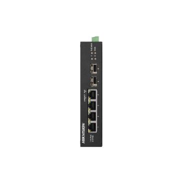 Hikvision DS-3T0506HP-E/HS netwerk-switch Unmanaged Gigabit Ethernet (10/100/1000) Power over Ethernet (PoE) Zwart (301801602) thumbnail