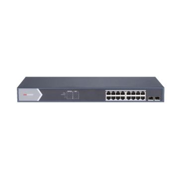 Hikvision DS-3E1518P-SI netwerk-switch Managed Gigabit Ethernet (10/100/1000) Power over Ethernet (PoE) Zwart (301802030) thumbnail