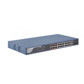 Hikvision DS-3E1326P-EI netwerk-switch Fast Ethernet (10/100) Power over Ethernet (PoE) Blauw